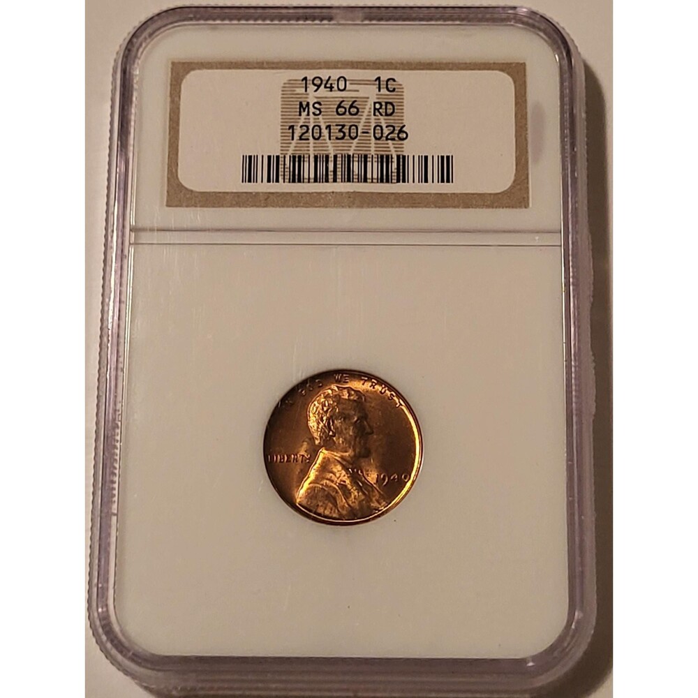 1940 Lincoln Wheat Cent MS66 RED NGC
